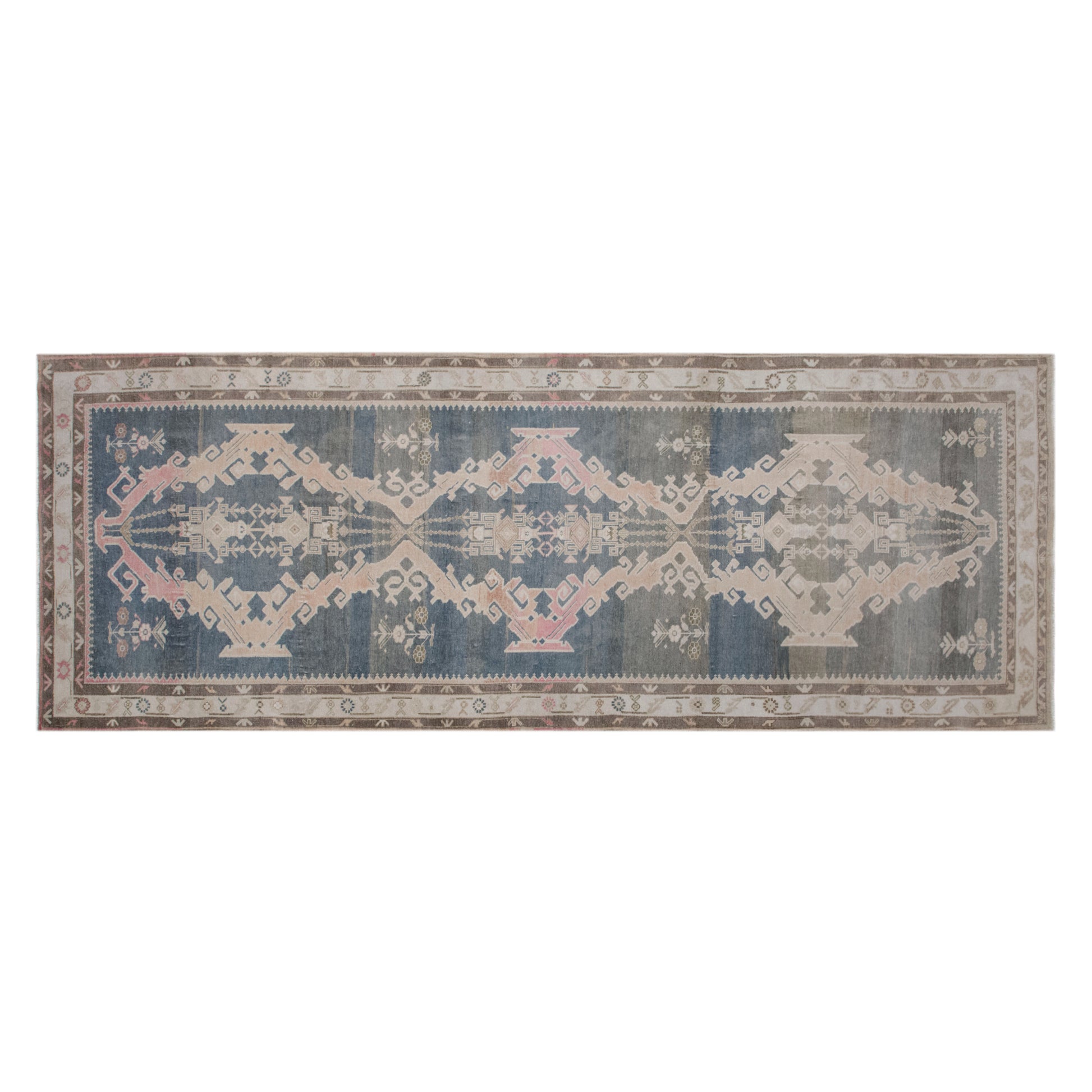 123x340 cm (4x11.2 ft) Vintage Oushak Runner Rug