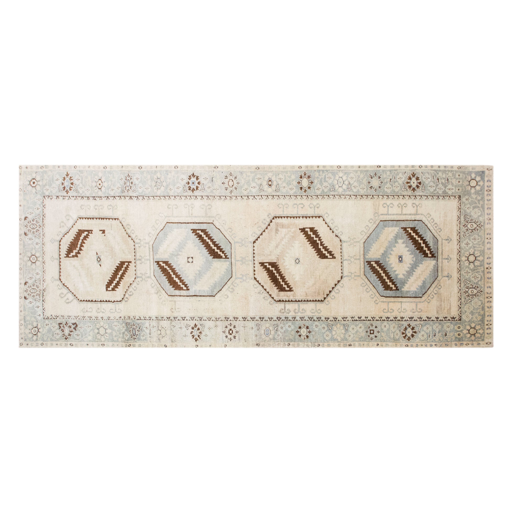 140x370 cm (4.6x12.1 ft) Vintage Oushak Runner Rug