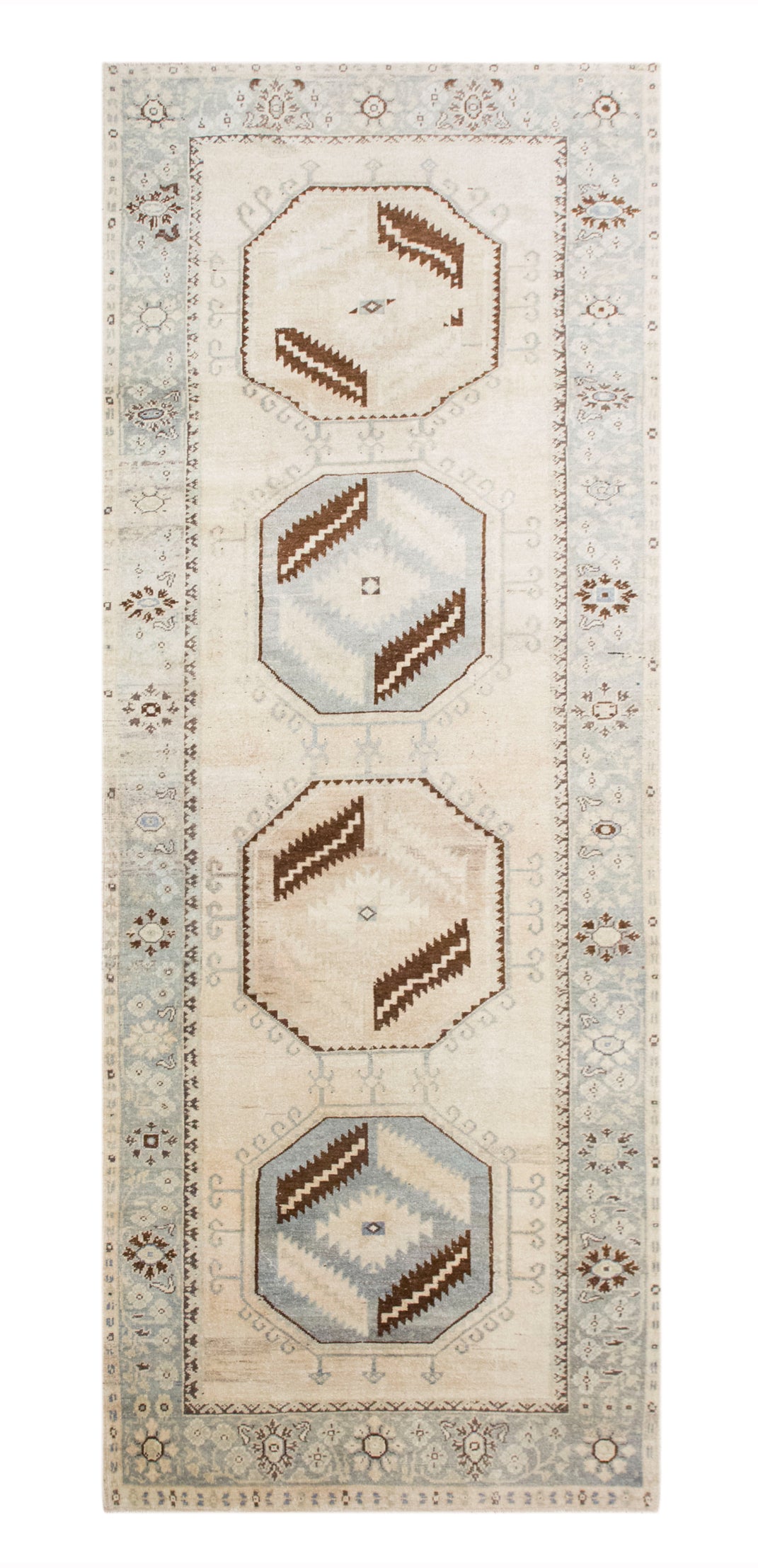 140x370 cm (4.6x12.1 ft) Vintage Oushak Runner Rug