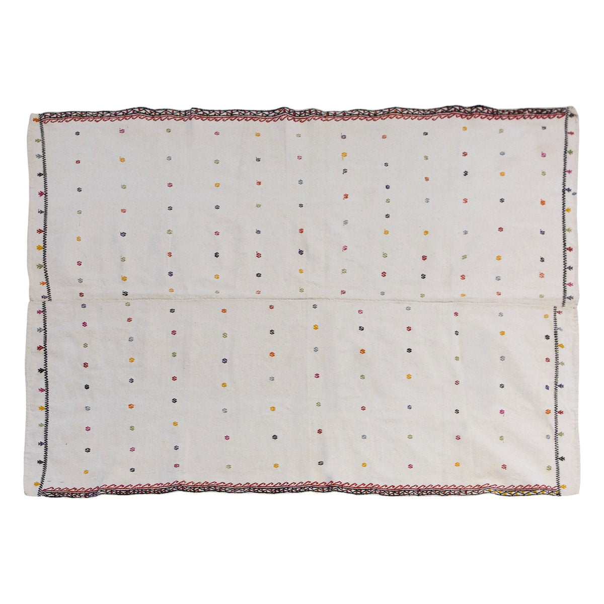 1960s Vintage Turkish Kilim Rug – 138 x 185 cm | 4'6" x 6'1" ft