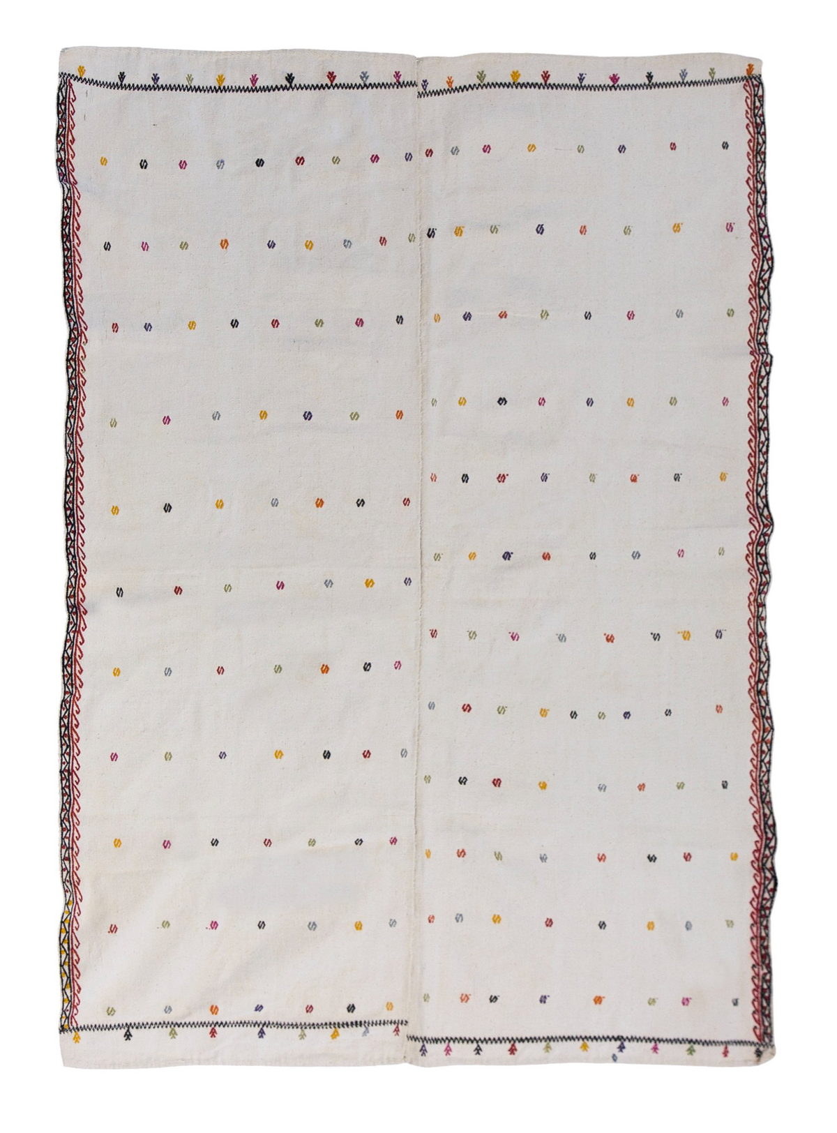 1960s Vintage Turkish Kilim Rug – 138 x 185 cm | 4'6" x 6'1" ft