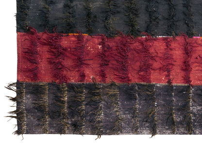 Vintage Turkish Curtain Kilim Rug, 7.1 x 14 ft, 215 x 435 cm, Handwoven Turkish Wool Kilim