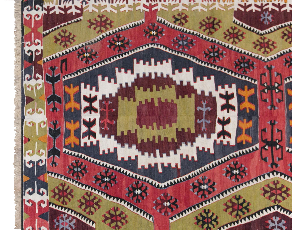 Vintage Konya Kilim, 155 x 350 cm / 5.1 x 11 feet