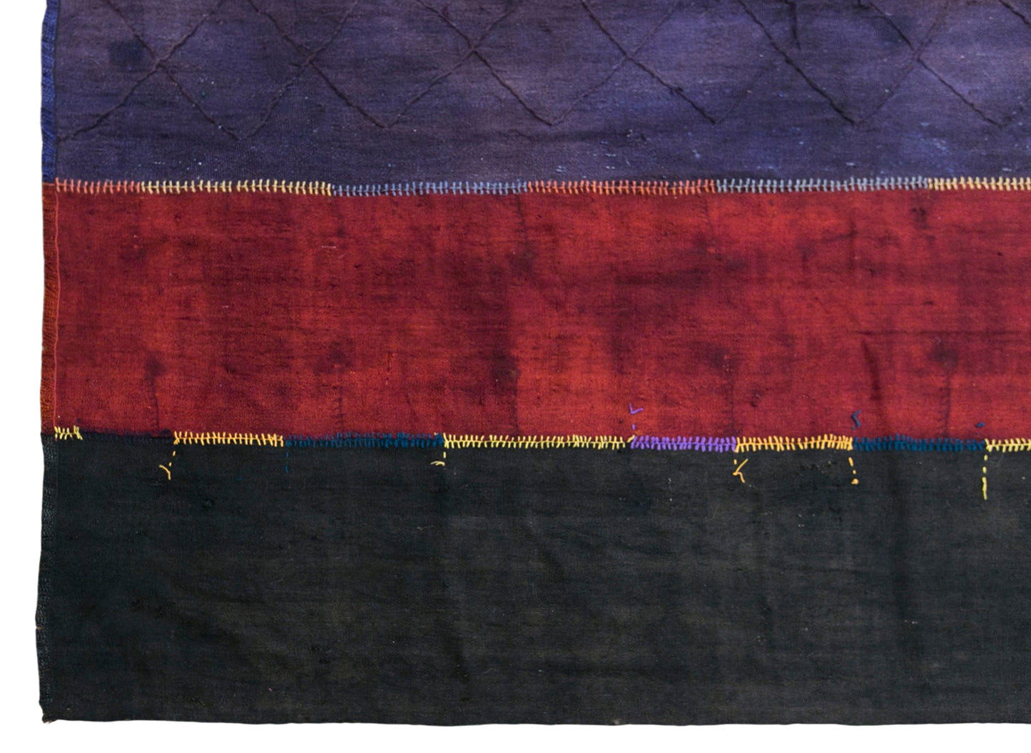 Vintage Konya Cihanbeyli Curtain Kilim Rug, 8 x 15 ft, 245 x 455 cm, Handwoven Turkish Wool Kilim