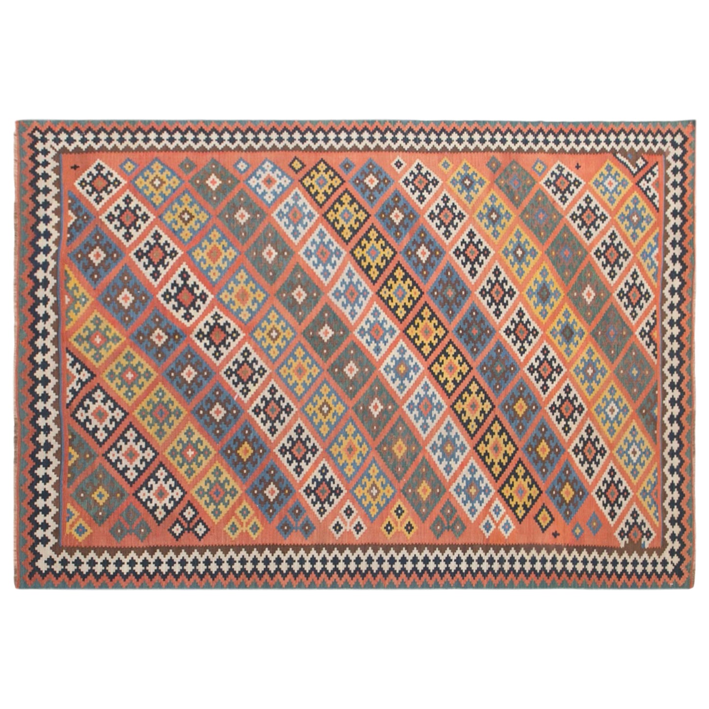 Antique Kilim Rug 4.8 x 8.4 feet 145 x 255 cm