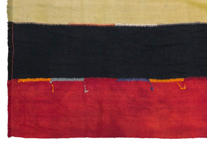 Vintage Konya Cihanbeyli Curtain Kilim Rug, 8.2 x 12 ft, 250 x 370 cm, Handwoven Turkish Wool Kilim