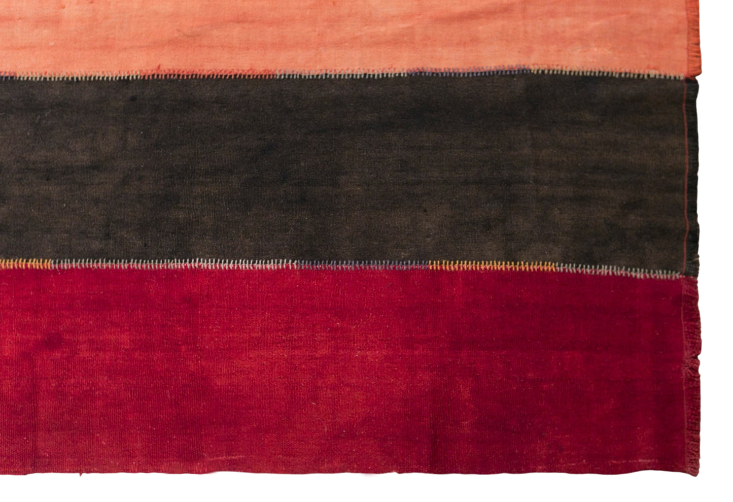 Vintage Turkish Curtain Kilim Rug, 6.7 x 16 ft, 205 x 480 cm, Handwoven Turkish Wool Kilim