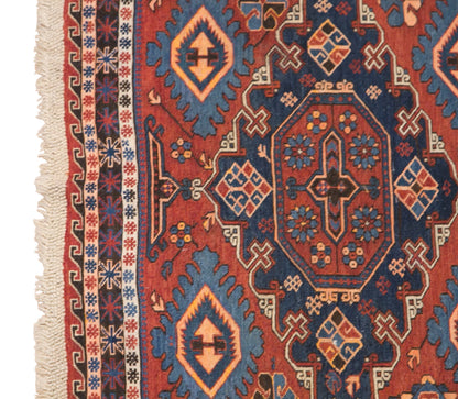 Vintage Turkish Area Rug, 4.4x5.7 ft, 135x175 cm
