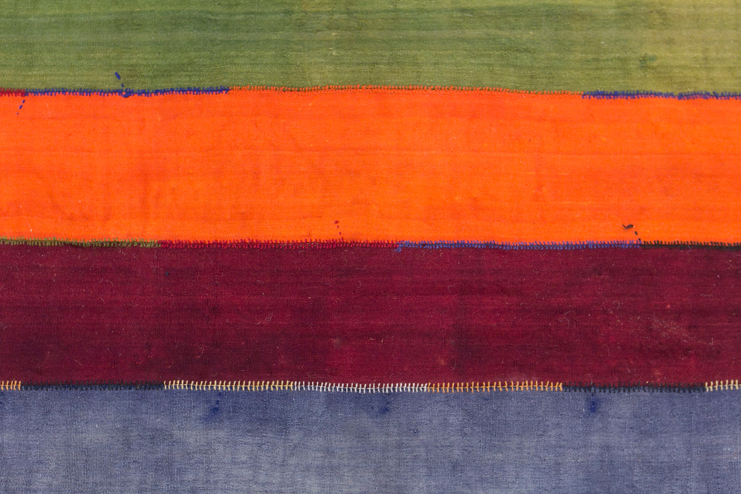 Vintage Turkish Curtain Kilim Rug, 6.7 x 15 ft, 205 x 458 cm, Handwoven Turkish Wool Kilim