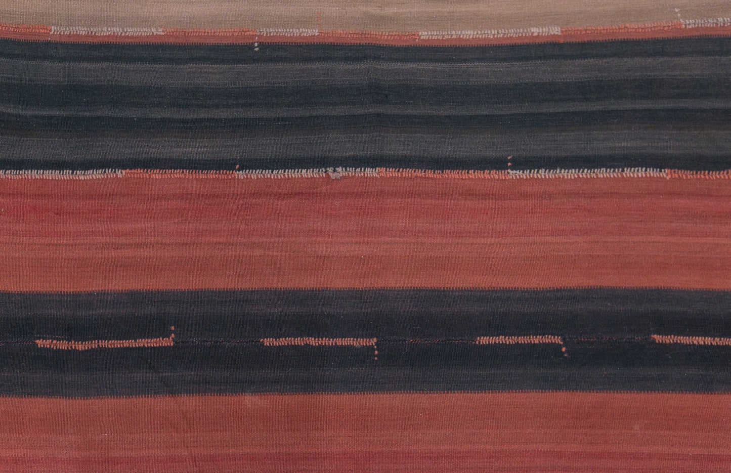 Vintage Turkish Curtain Kilim Rug, 6.4 x 16 ft, 195 x 495 cm, Handwoven Turkish Wool Kilim