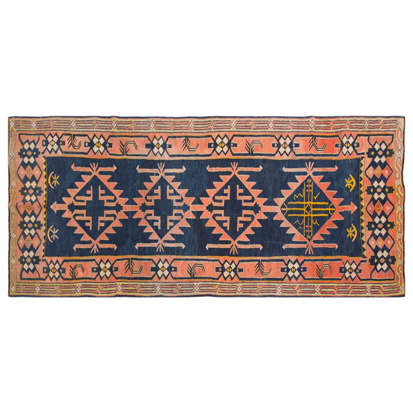 Antique Caucasian Avar Kilim 4.2 x 10.7 feet 128 x 325 cm