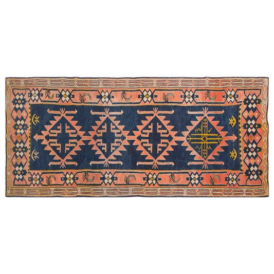 Antique Caucasian Avar Kilim 4.2 x 10.7 feet 128 x 325 cm