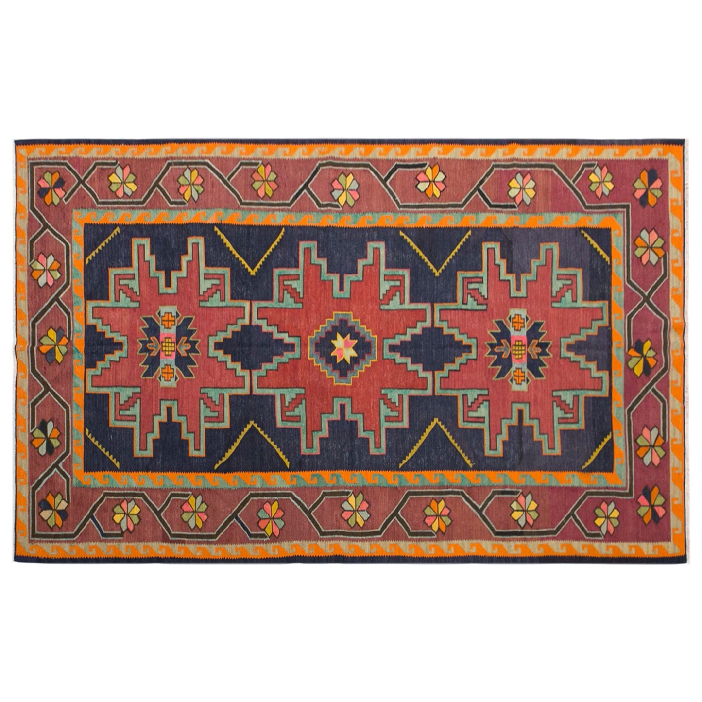 Antique Kilim 5.1 x 8.9 feet 155 x 270 cm