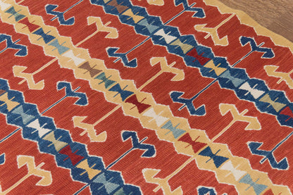 2'8 x 11 feet Kilim,3x11 Kilim Rug,Turkish Kilim Rug,Oushak Kilim,Handwoven Kilim, Handspun Wool Kilim Rug,New Kilim Rug,Natural Color Kilim