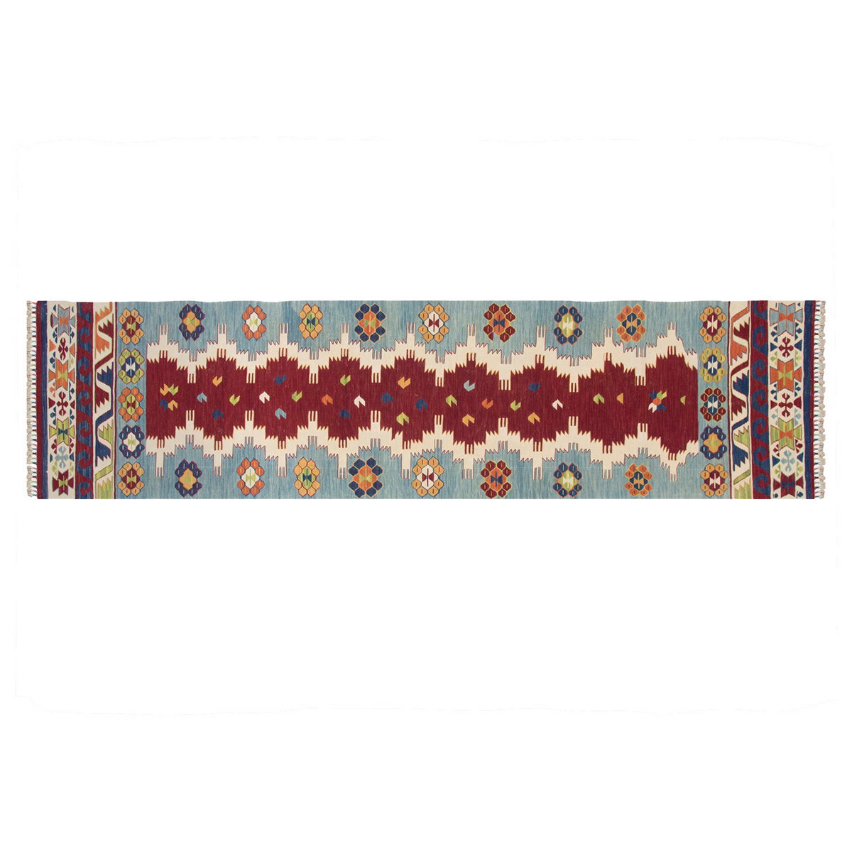2.5x11.1 feet Kilim,3x11 Kilim Rug,Turkish Kilim Rug,Oushak Kilim,Handwoven Kilim, Handspun Wool Kilim Rug,New Kilim Rug,Natural Color Kilim