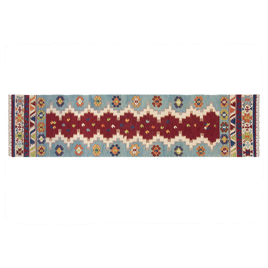 2.5x11.1 feet Kilim,3x11 Kilim Rug,Turkish Kilim Rug,Oushak Kilim,Handwoven Kilim, Handspun Wool Kilim Rug,New Kilim Rug,Natural Color Kilim