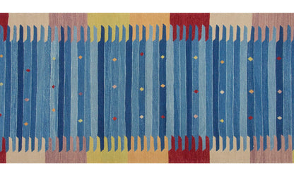 2.8 x 7.7 feet Kilim,3x7 Kilim Rug,Turkish Kilim Rug,Oushak Kilim,Handwoven Kilim, Handspun Wool Kilim Rug,New Kilim Rug,Natural Color Kilim