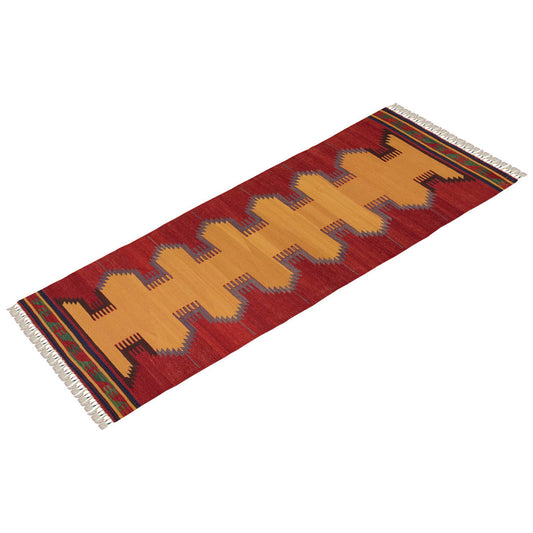 2.9 x 7.2 feet Kilim,3x7 Kilim Rug,Turkish Kilim Rug,Oushak Kilim,Handwoven Kilim, Handspun Wool Kilim Rug,New Kilim Rug,Natural Color Kilim
