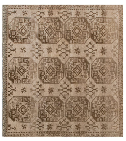 Large Vintage Oushak Rug – 226x242 cm / 7'5" x 7'11" feet