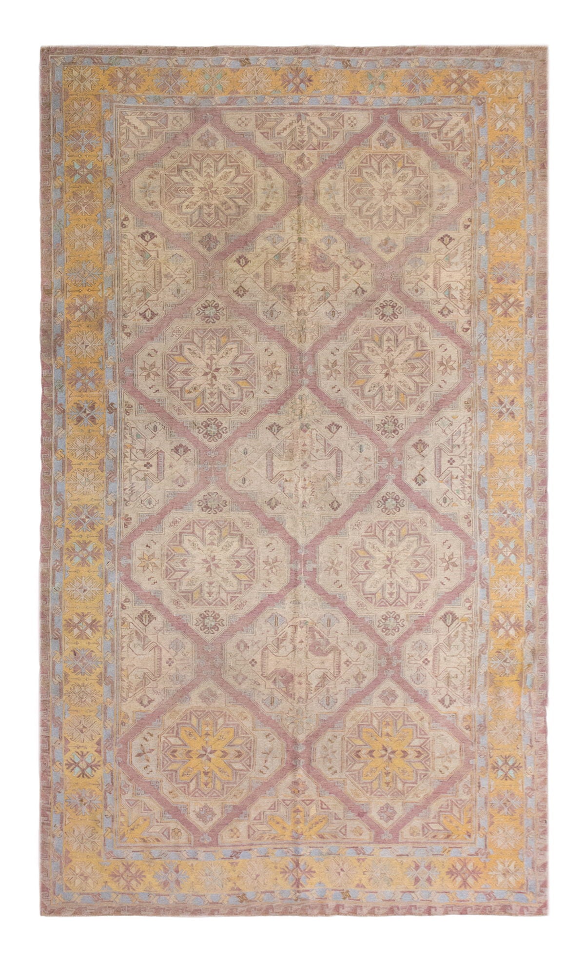 Vintage Caucasian Soumak Rug - 230x395 cm  / 7'6" x 12'11" feet