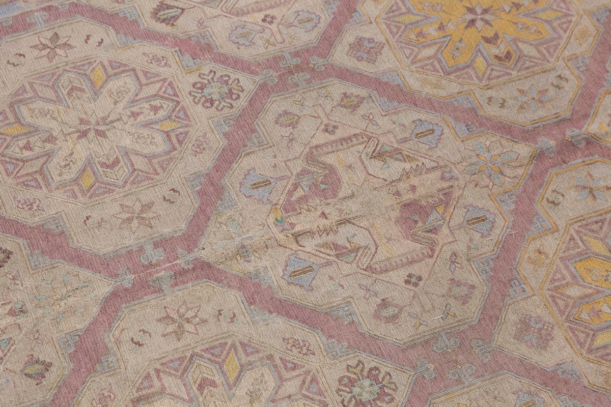 Vintage Caucasian Soumak Rug - 230x395 cm  / 7'6" x 12'11" feet