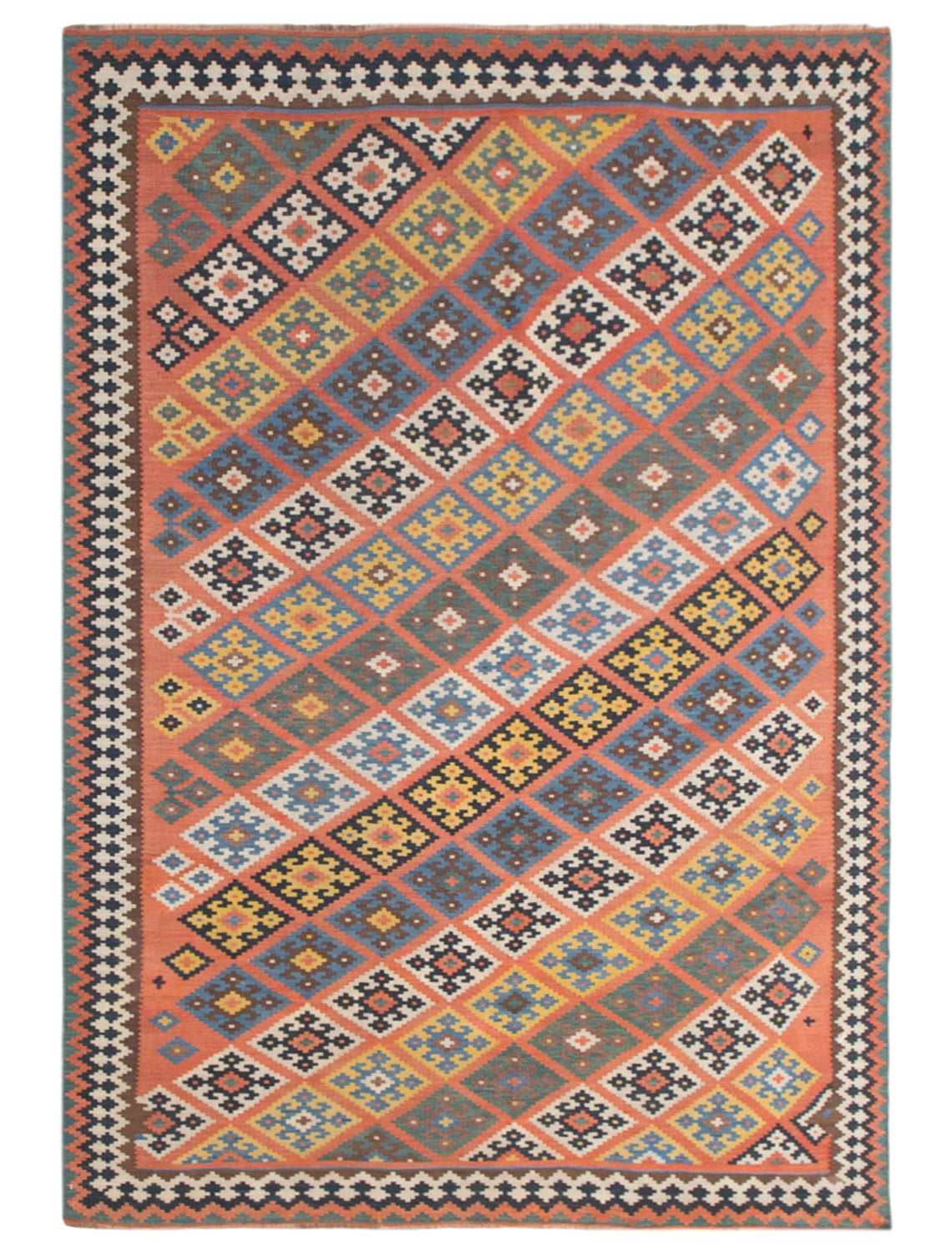 Antique Kilim Rug 4.8 x 8.4 feet 145 x 255 cm