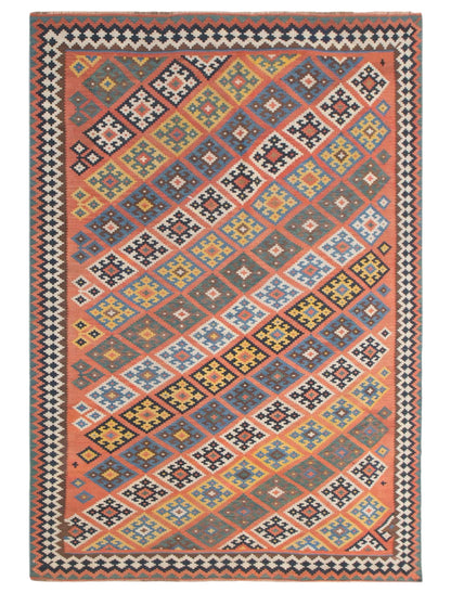 Antique Kilim Rug 4.8 x 8.4 feet 145 x 255 cm
