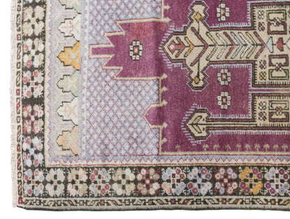 Vintage Kırşehir Rug, 106 × 221 cm / 3.5 x 7.3 ft Handmade Wool Rug