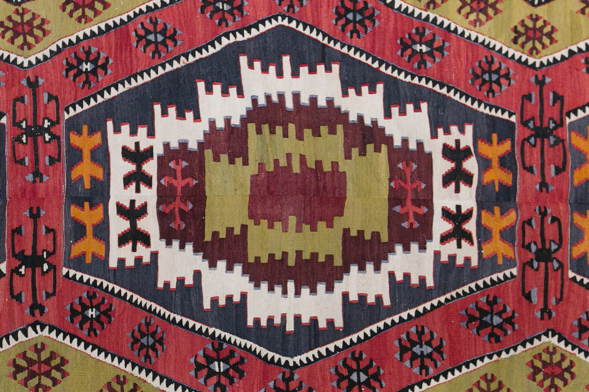 Vintage Konya Kilim, 155 x 350 cm / 5.1 x 11 feet