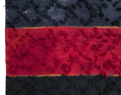 Vintage Turkish Curtain Kilim Rug, 6.7 x 15 ft, 205 x 465 cm, Handwoven Strriped Kilim