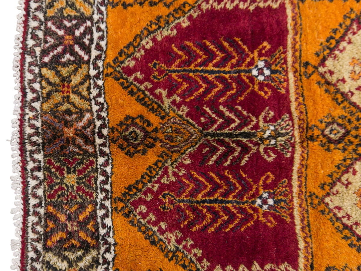 Vintage Konya High Pile Rug, 150 × 375 cm / 4.9 x 12 ft Rug, Handmade Wool Turkish Rug