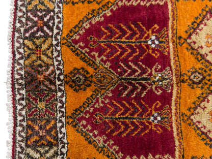 Vintage Konya High Pile Rug, 150 × 375 cm / 4.9 x 12 ft Rug, Handmade Wool Turkish Rug