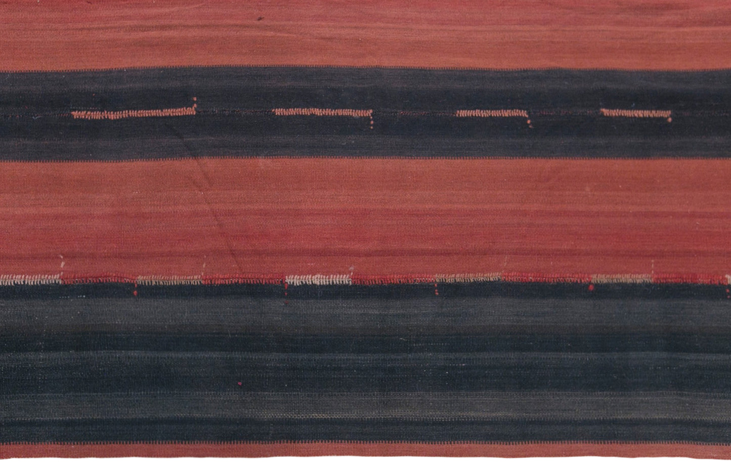 Vintage Turkish Curtain Kilim Rug, 6.4 x 16 ft, 195 x 495 cm, Handwoven Turkish Wool Kilim