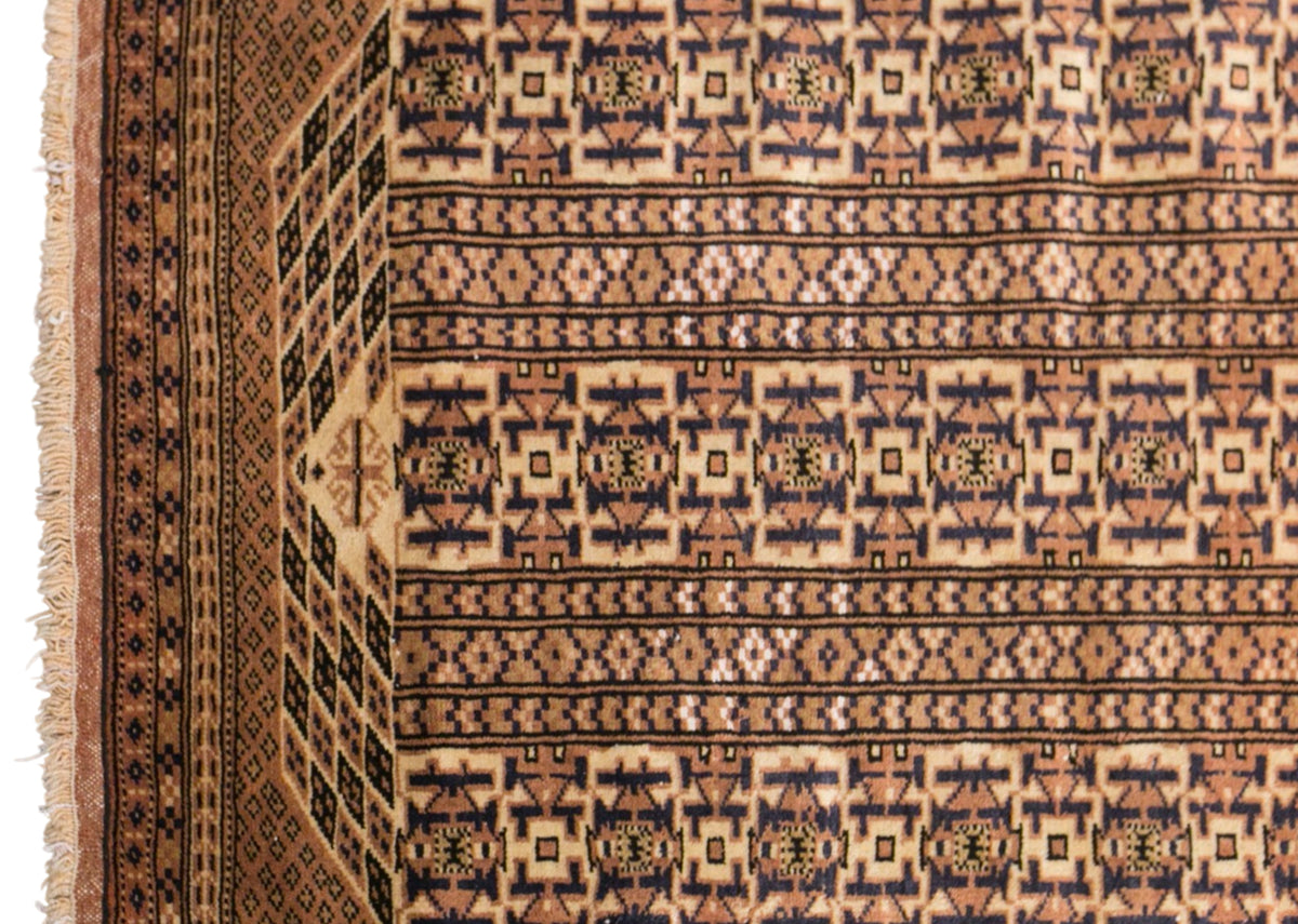 Vintage Turkmen Ersari Rug, 102 x 135 cm / 3.3 x 4.4 ft Handmade Wool Rug
