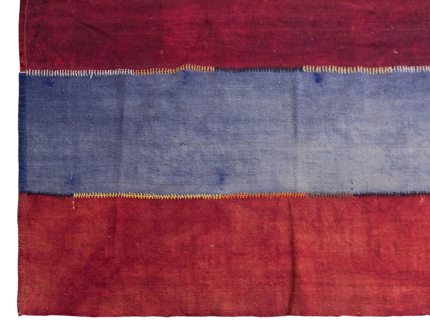 Vintage Turkish Curtain Kilim Rug, 6.7 x 15 ft, 205 x 458 cm, Handwoven Turkish Wool Kilim