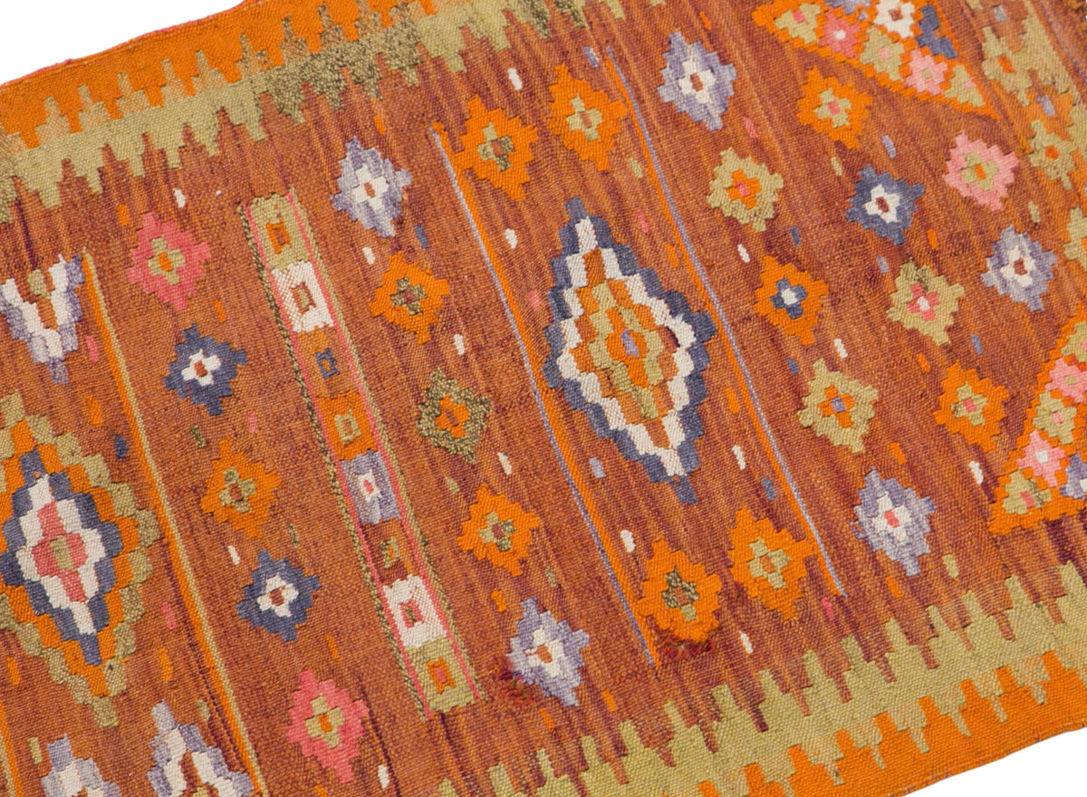 Vintage Turkish Kilim, 84 x 220 cm / 2.8 x 7.2 feet