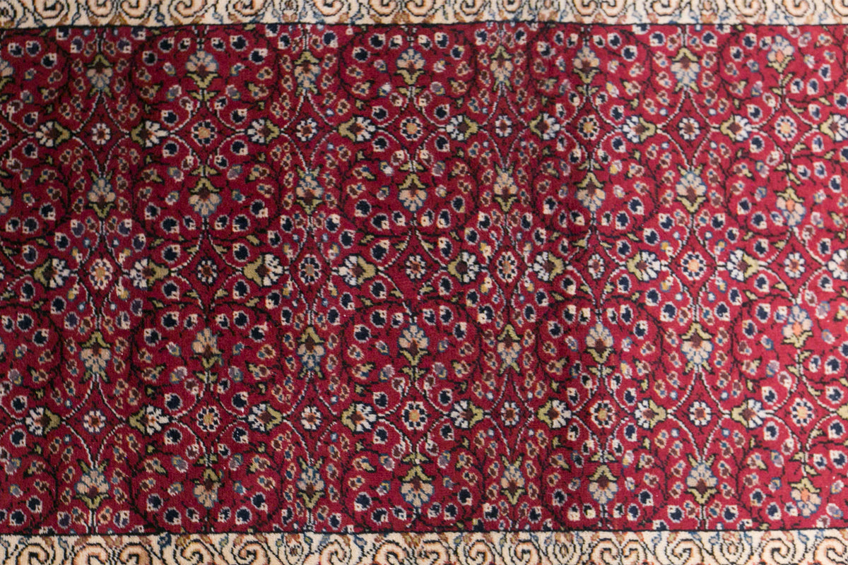 Vintage Kayseri Rug, 102 × 200 cm / 3.3 x 6.6 ft Handmade Wool Cotton Rug