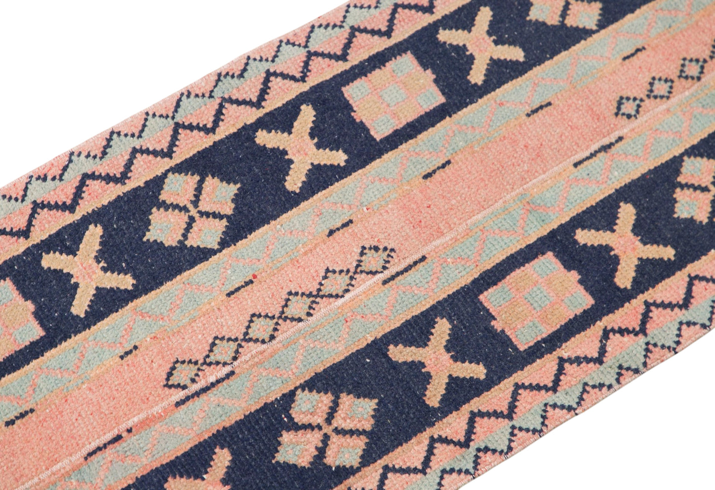 Turkish Runner Rug, 2x11.9 ft, 61x362 cm