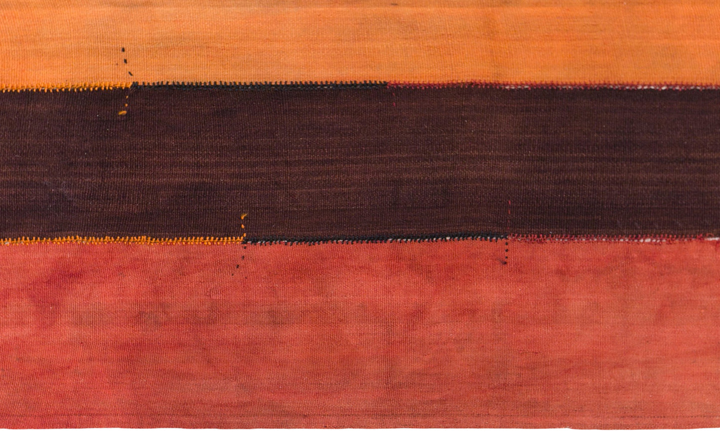 Vintage Konya Cihanbeyli Curtain Kilim Rug, 4.9 x 15 ft, 150 x 445 cm, Handwoven Turkish Wool Kilim