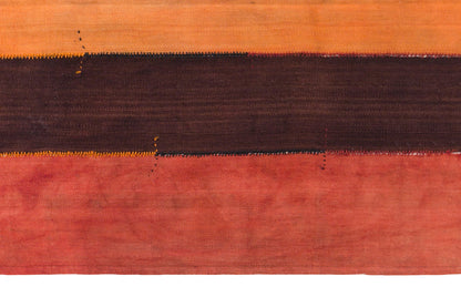 Vintage Konya Cihanbeyli Curtain Kilim Rug, 4.9 x 15 ft, 150 x 445 cm, Handwoven Turkish Wool Kilim
