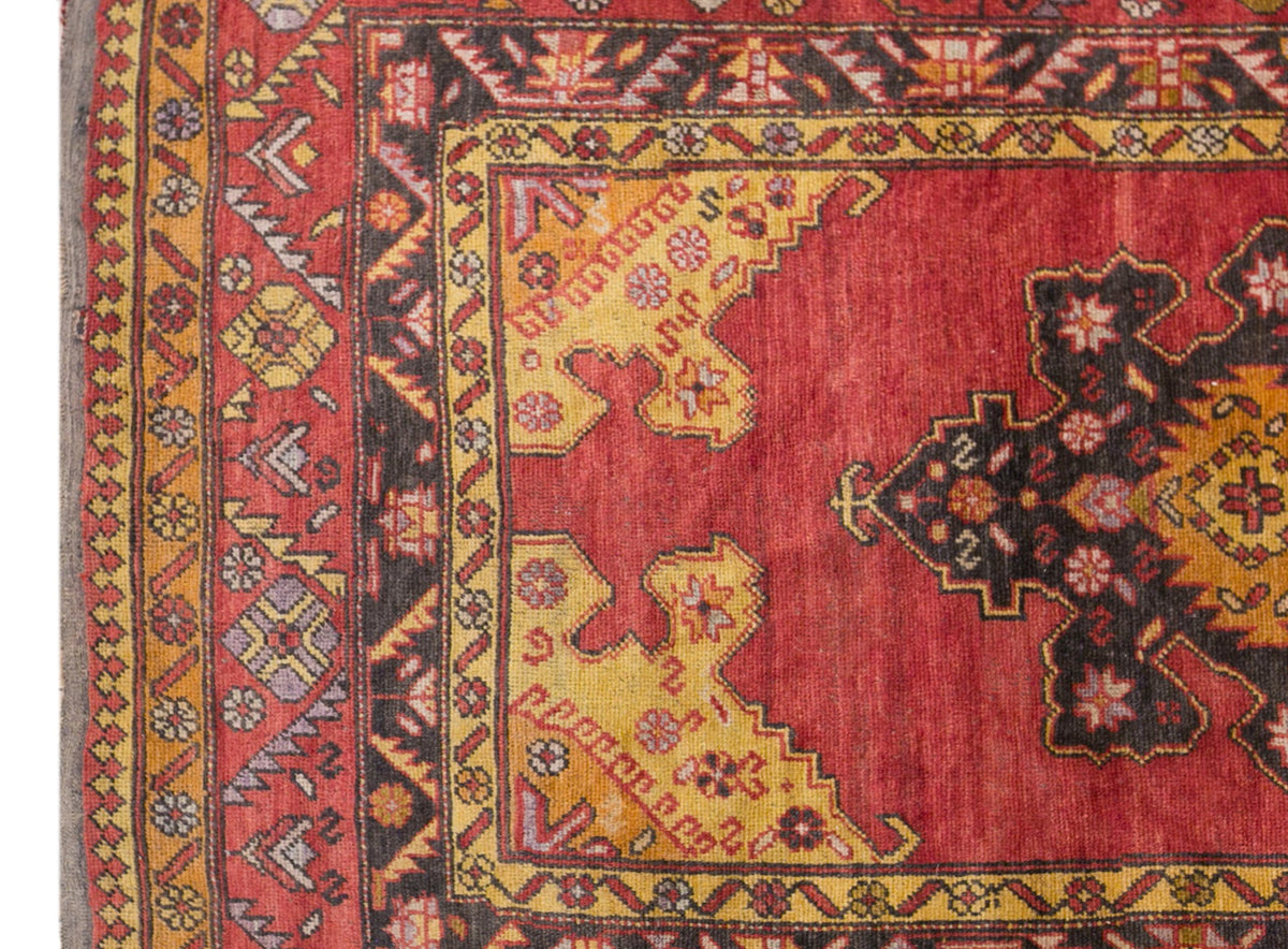 Vintage Konya Derbent Rug, 150 × 320 cm / 4.9 x 10 ft Rug, Handmade Wool Turkish Rug