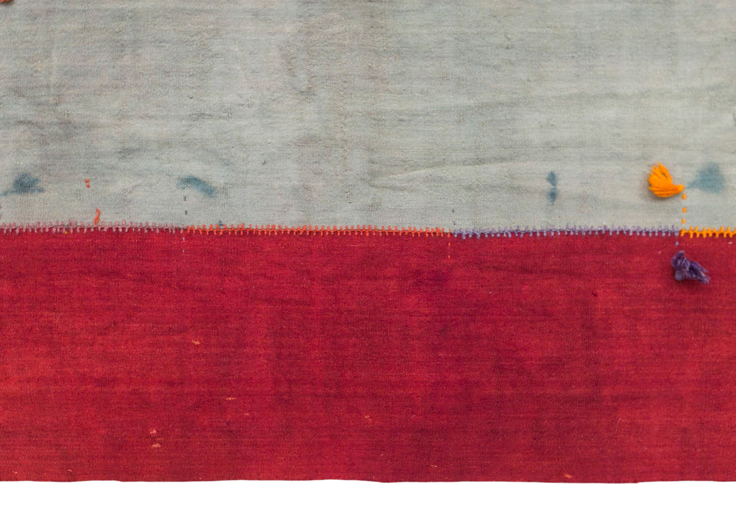 Vintage Konya Cihanbeyli Curtain Kilim Rug, 3.6 x 7.2 ft, 110 x 220 cm, Handwoven Turkish Wool Kilim
