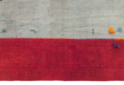 Vintage Konya Cihanbeyli Curtain Kilim Rug, 3.6 x 7.2 ft, 110 x 220 cm, Handwoven Turkish Wool Kilim