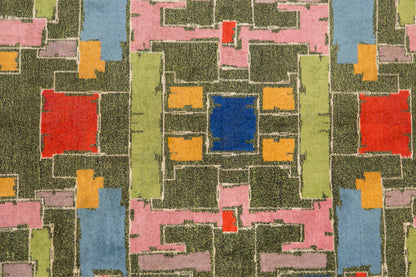 Modern Turkish Area Rug, 6.7x9.8 ft, 205x300 cm