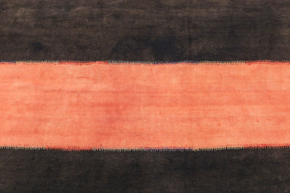 Vintage Turkish Curtain Kilim Rug, 6.7 x 16 ft, 205 x 480 cm, Handwoven Turkish Wool Kilim