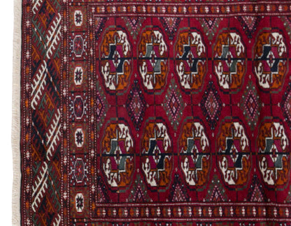 Vintage Turkmen Rug, 78 x 115 cm / 2.6 x 3.8 ft Handmade Wool Rug