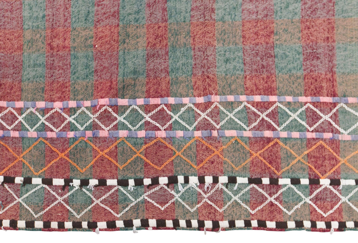 Vintage Caucasian Verneh Rug, 150 × 225 cm / 4.9 x 7.4 ft Rug, Handmade Wool Flatweave