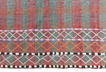 Vintage Caucasian Verneh Rug, 150 × 225 cm / 4.9 x 7.4 ft Rug, Handmade Wool Flatweave
