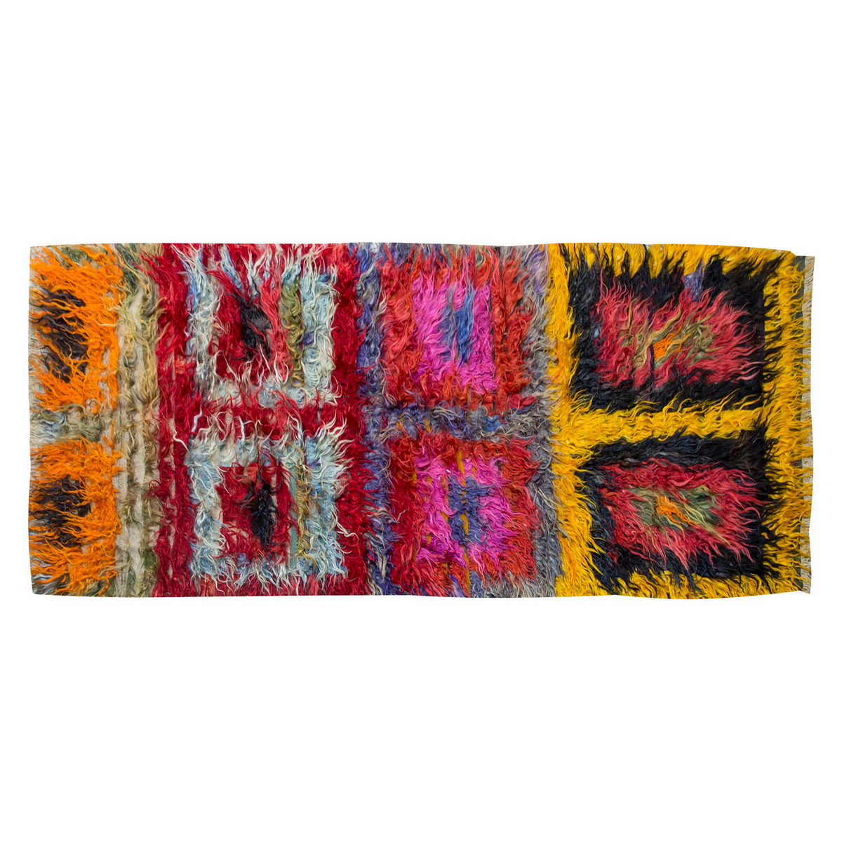 3'1"x7'3" ft Turkish Tulu,Tulu Rug, Karapınar Tulu Rug, Vintage Tulu 94 x 220 cm