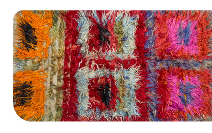 3'1"x7'3" ft Turkish Tulu,Tulu Rug, Karapınar Tulu Rug, Vintage Tulu 94 x 220 cm